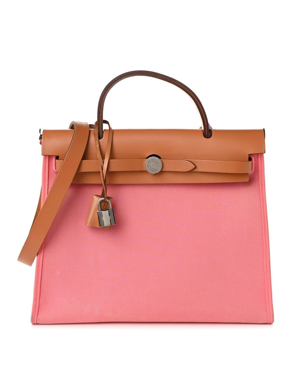 Hermes Vache Hunter Toile Herbag Zip 31 #375162H19B